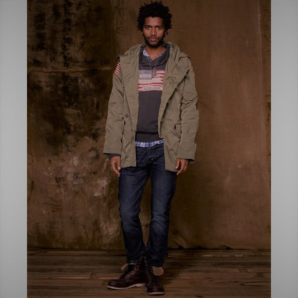 Denim & Supply Men's Military Hooded Jacket Size L - Picture 10 of 10